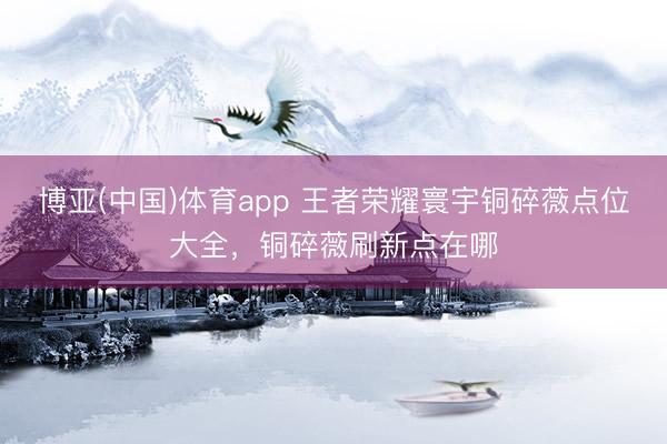 博亚(中国)体育app 王者荣耀寰宇铜碎薇点位大全，铜碎薇刷新点在哪
