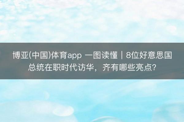 博亚(中国)体育app 一图读懂｜8位好意思国总统在职时代访华，<a href=