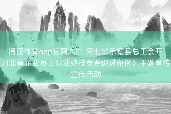 博亚体育app官网入口 河北省承德县总工会开展《河北省企业员工职业妙技竞赛促进条例》主题宣传活动